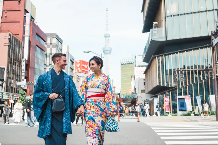 Tokyo Traditional Kimono Photoshoot in Asakusa & Sensoji Temple