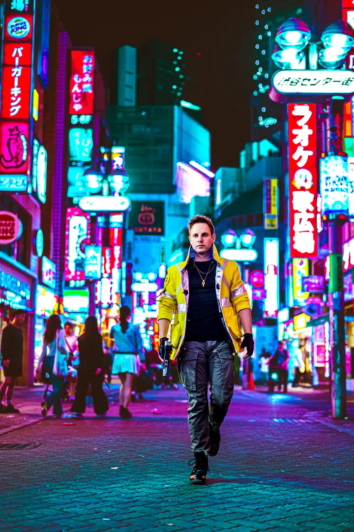 Night Cyberpunk Photoshoot in Tokyo with a Local Japanese Photographer