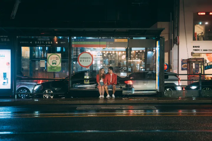 Korean Drama Love Story: A Cinematic Couple Photoshoot in Seoul