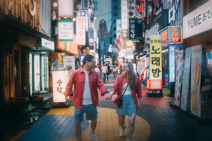 Korean Drama Love Story: A Cinematic Couple Photoshoot in Seoul