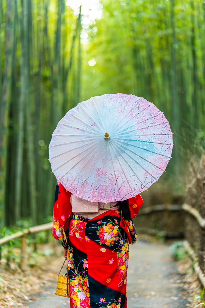 Enchanting Kyoto Kimono Photoshoot in Arashiyama Bamboo Forest